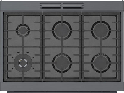 Bosch HGS8645UC 800 Series, Gas freestanding range, 36'', Black stainless steel