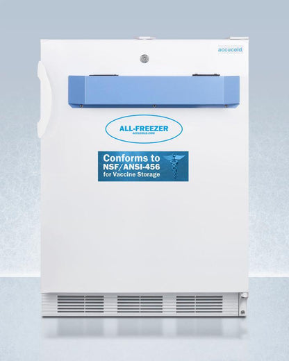 Summit VT65MLVAC456ADA 24" Wide Built-in All-freezer, Certified To Nsf/ansi 456 Standard for Vaccine Storage, ADA Compliant