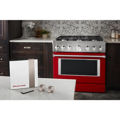 Whirlpool W11368841BN KitchenAid Commercial-Style Range Handle Medallion Kit - Bronze (Includes Two Medallions, Screws, and One 1/8-IN Hex Wrench)