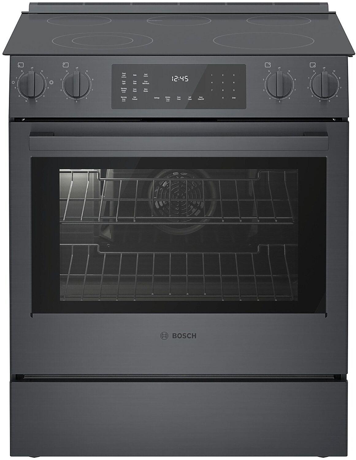 Bosch HEI8046U 800 Series Electric Slide-in Range 30" Black Stainless Steel