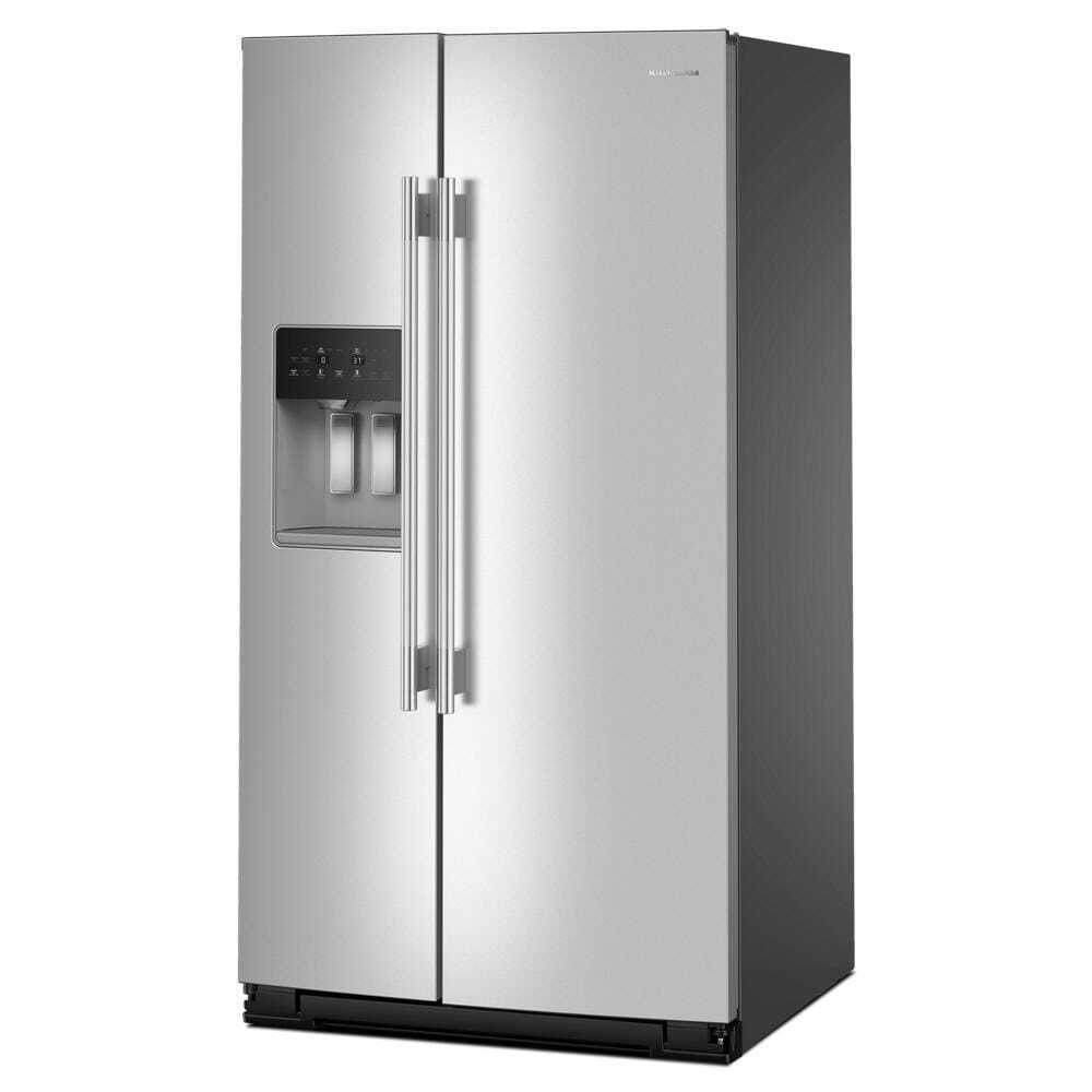 Kitchenaid KRSF336RPS 28.7 Cu. Ft. Side-by-Side Refrigerator with Exterior Ice and Water Dispenser and Removable Under-Shelf Wine Rack