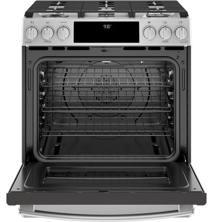 GE Profile™ 30" Smart Slide-In Front-Control Gas Range