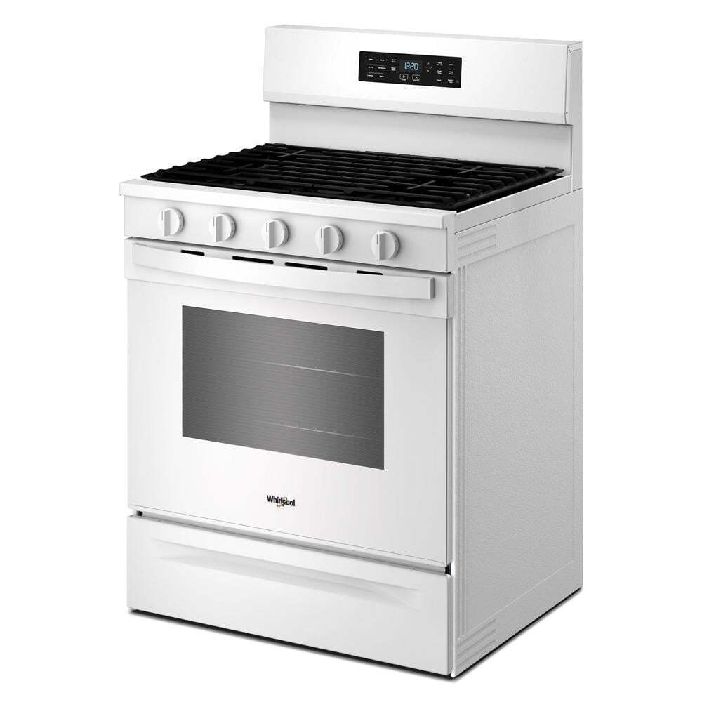 Whirlpool WFGS5730SW 30-inch Gas Range with Air Cooking Technology and EZ-2-Lift™ Hinged Grates