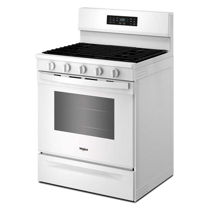 Whirlpool WFGS5730SW 30-inch Gas Range with Air Cooking Technology and EZ-2-Lift™ Hinged Grates