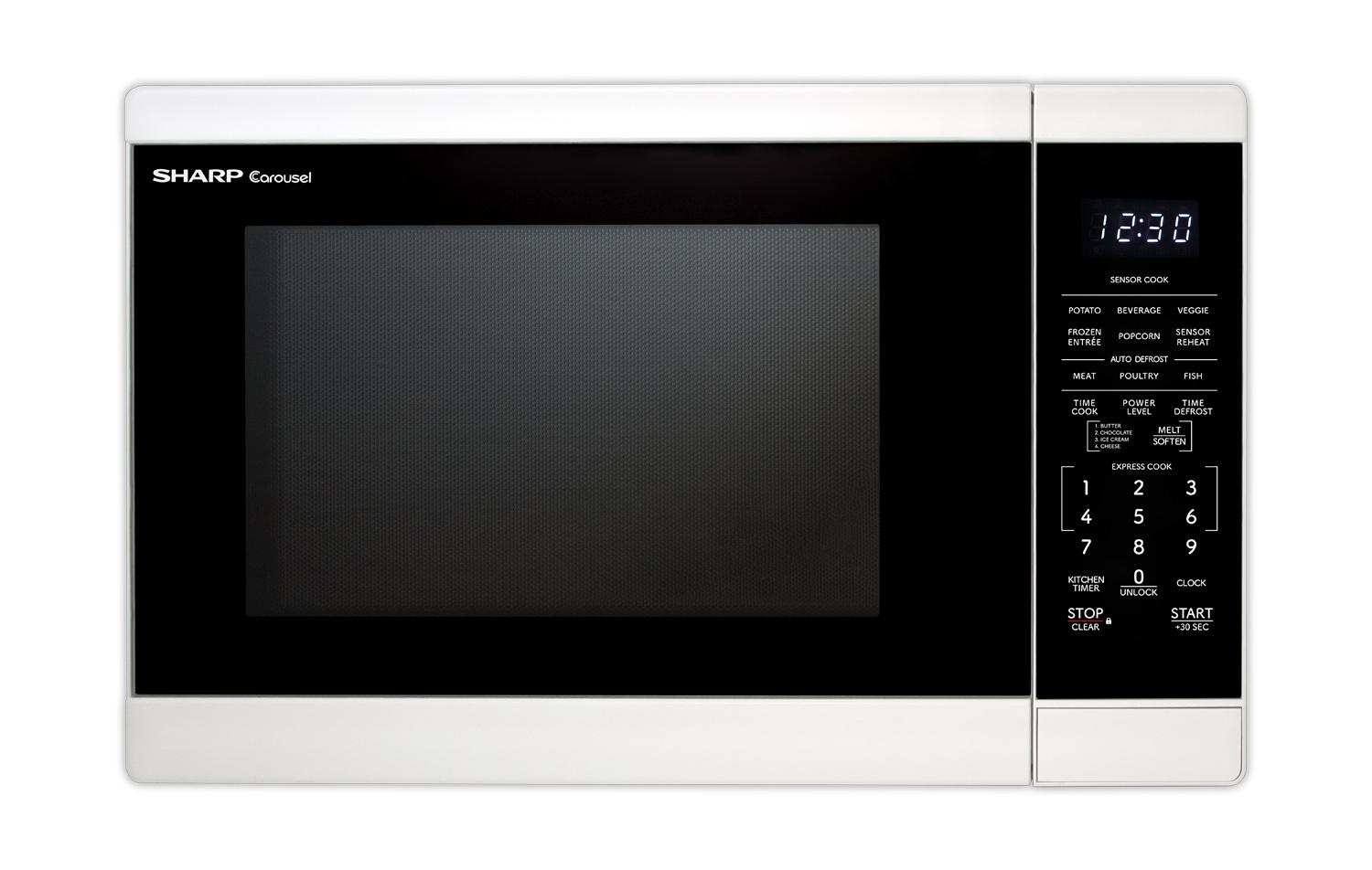 SMC1461KW Sharp 1.4 cu. ft. 1100W White Countertop Microwave Oven