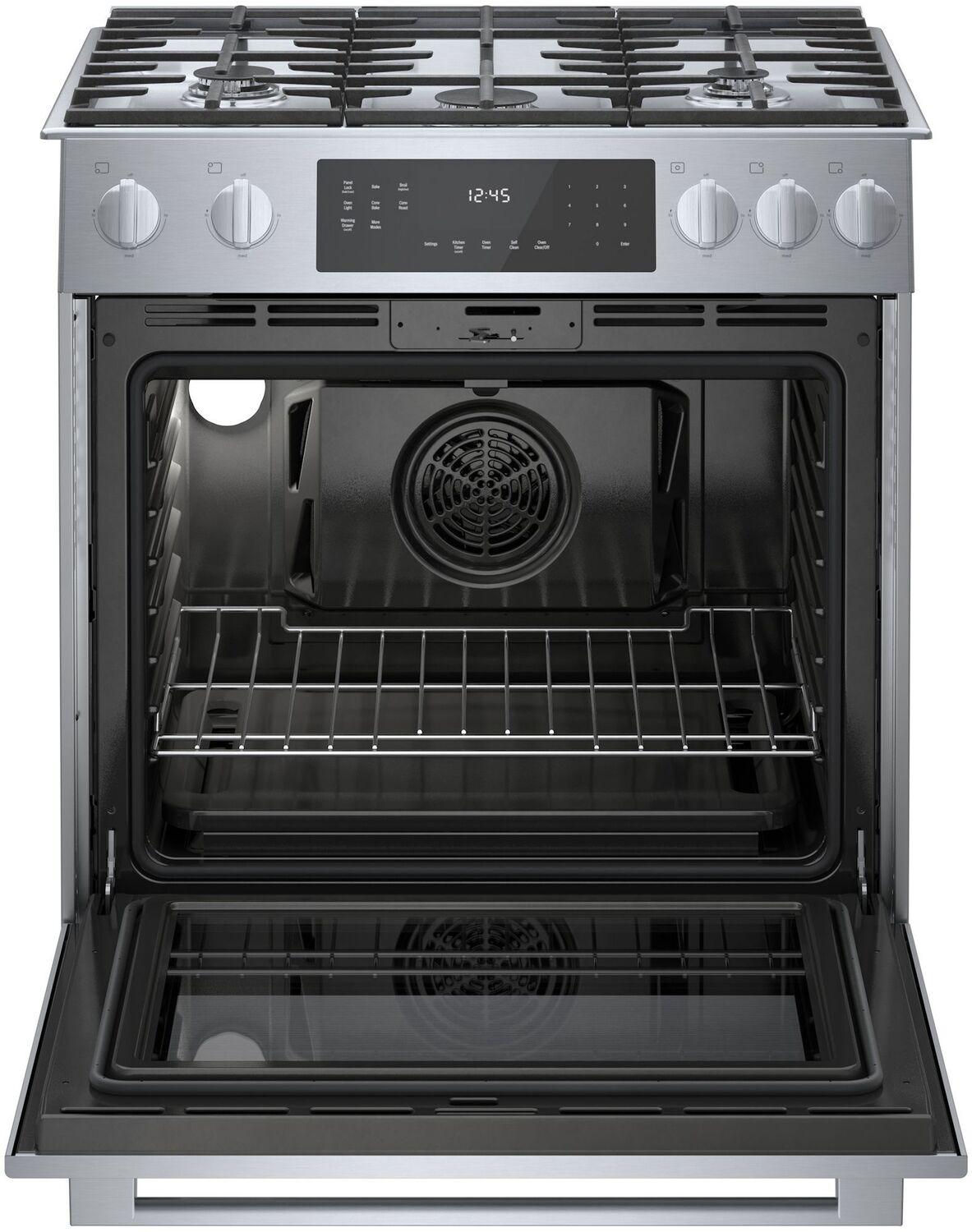 Bosch HGI8056UC 800 Series, Gas slide-in range, 30'', Stainless steel
