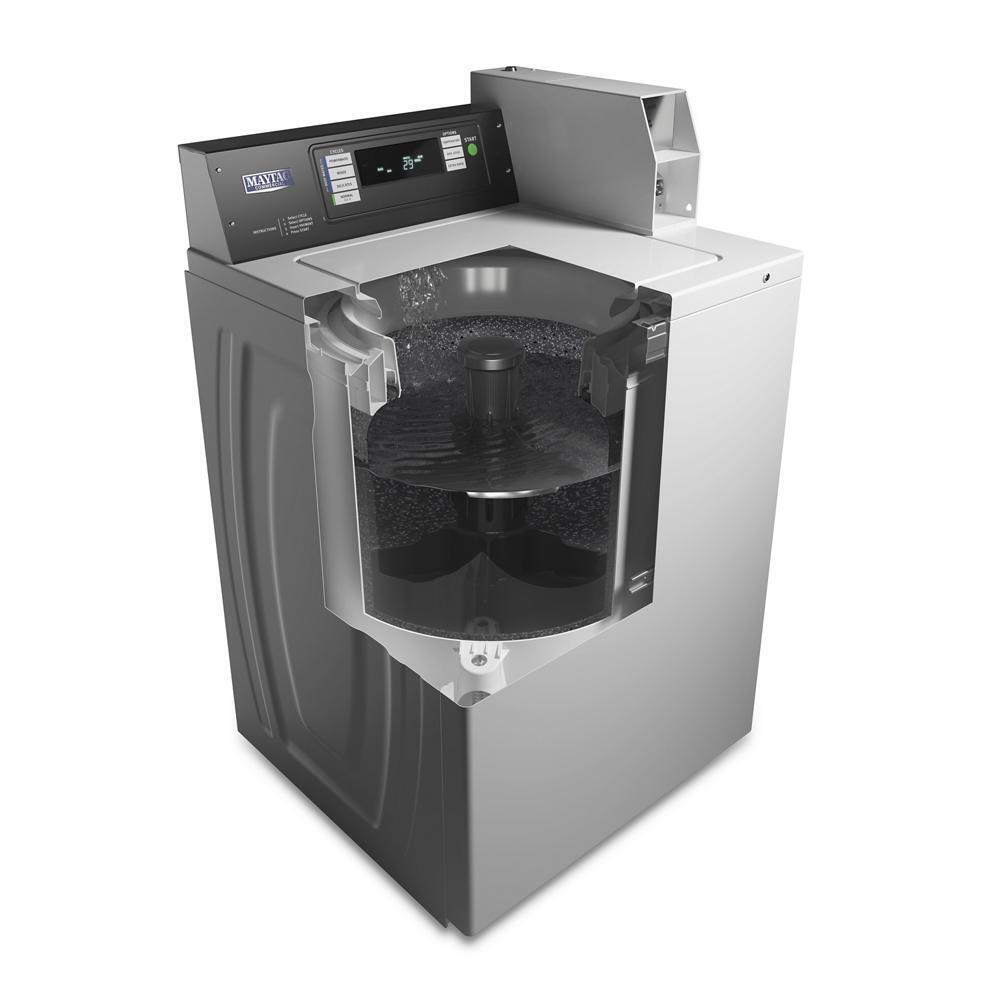 Maytag MAT24PDAWW Commercial Top-Load Washer, Coin Drop Installed