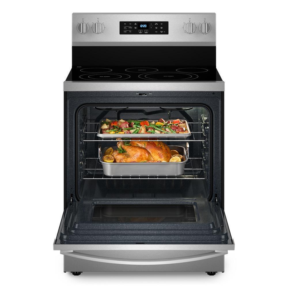 Whirlpool WFES5030RS 30-inch Energy Star Electric Range with Air Cooking Technology, No Preheat Air Fry and Air Baking and Self Clean