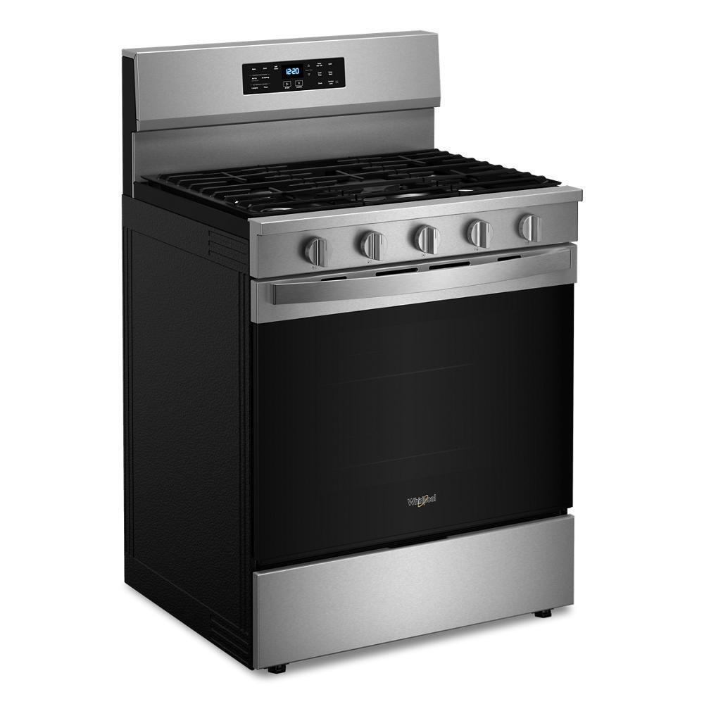 Whirlpool WFGS5030RS 30-inch Gas Range with Air Cooking Technology, No Preheat Air Fry and Air Baking and Self Clean