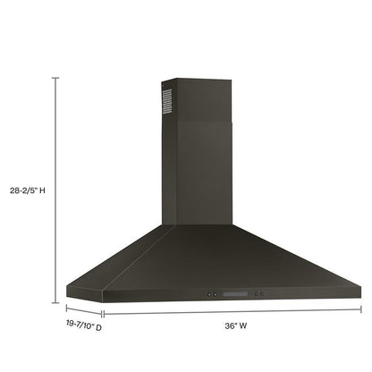 Whirlpool WVW93UC6LV 36" Chimney Wall Mount Range Hood with Dishwasher-Safe Grease Filters