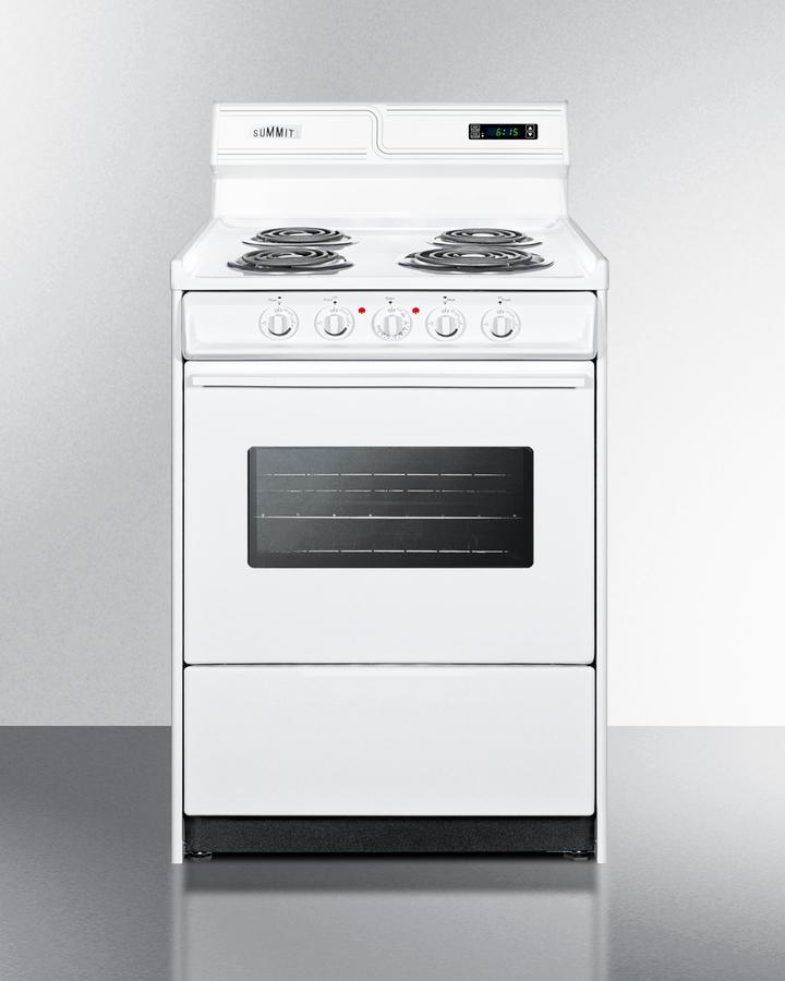 Summit WEM630KW 24" Wide Electric Coil Top Range