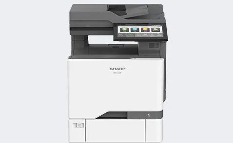 Sharp MXC428F MX-C428F Color Networked Multifunction Printer Prints up to 42 pages per minute , copy, scan, fax Maximum paper capacity of 2,850 sheets Exceptional Image Quality with 1200 x 1200 dpi print resolution