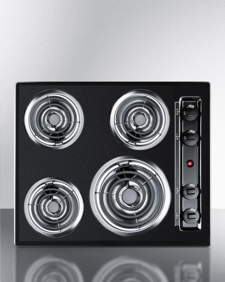 Summit TEL03 24" Wide 4-burner Coil Cooktop