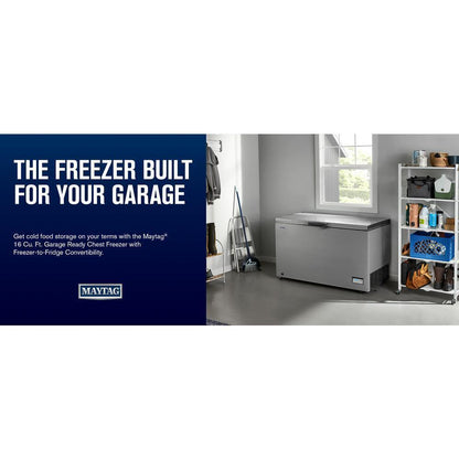 MZCC4316TG Maytag® 16 Cu. Ft. Garage Ready Chest Freezer with Freezer-to-Fridge Convertibility