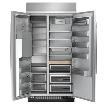 Kitchenaid KBSD736SPS 20.8 Cu. Ft. 36" Built-In Side-by-Side Refrigerator features Exterior Water and Ice Dispenser with Measured Fill