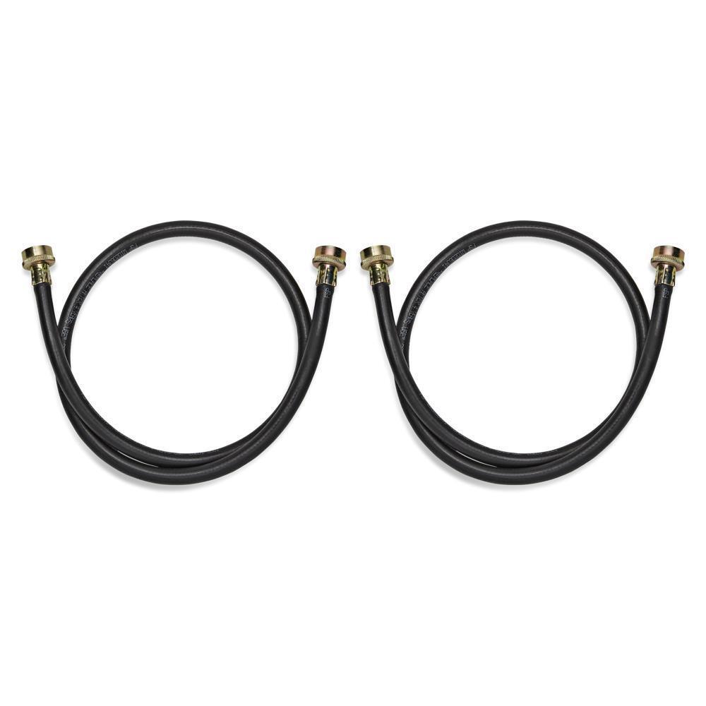 Kitchenaid 8212546RP 4' Black Washer Inlet Hoses 1050 PSI - 2 Pack