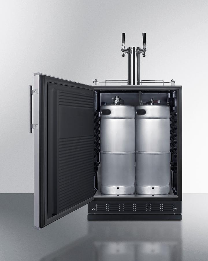 Summit SBC7BRSWK2LHD 24" Wide Wine Kegerator