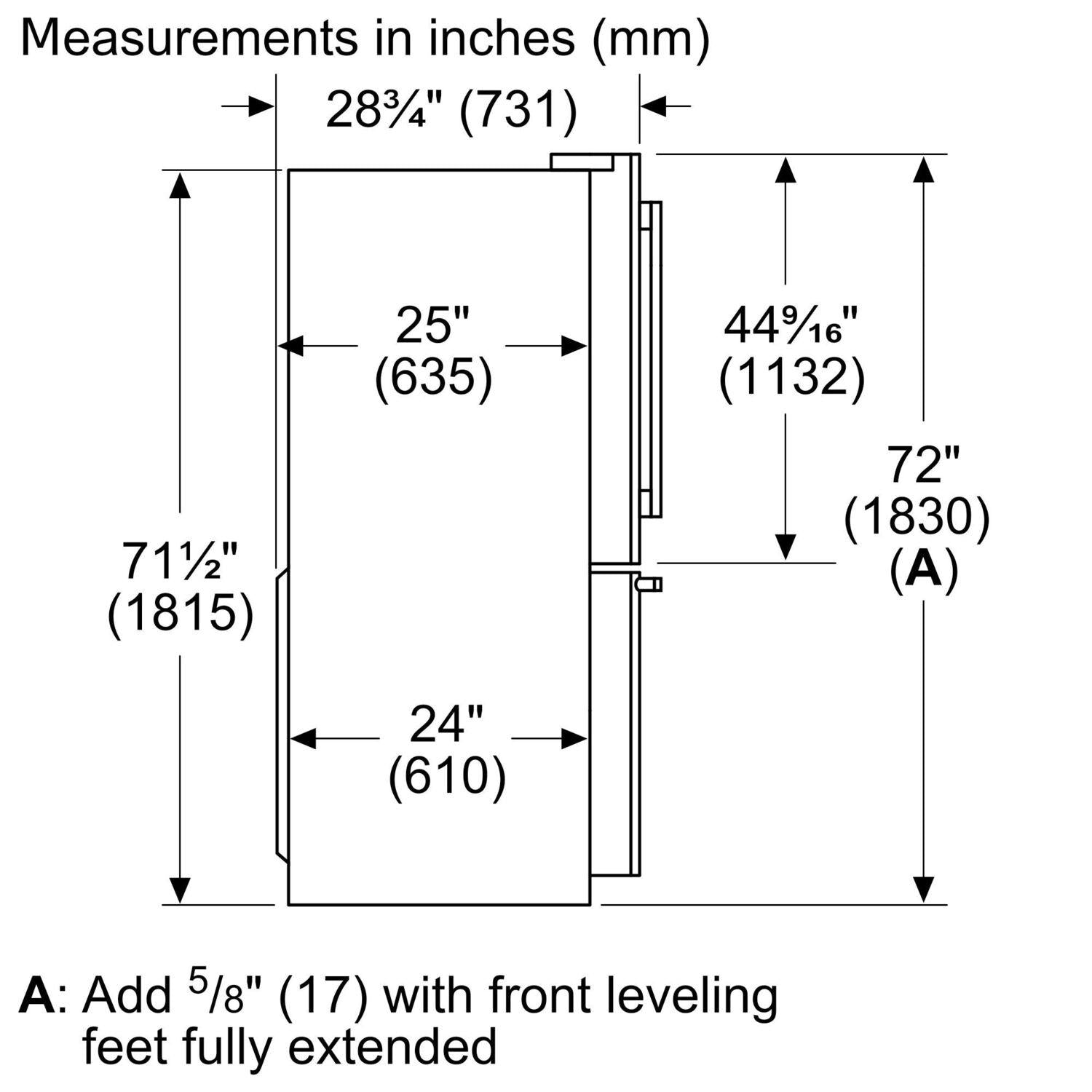 Bosch B36CT80SNS 800 Series French Door Bottom Mount Refrigerator 36" Stainless steel (with anti-fingerprint)