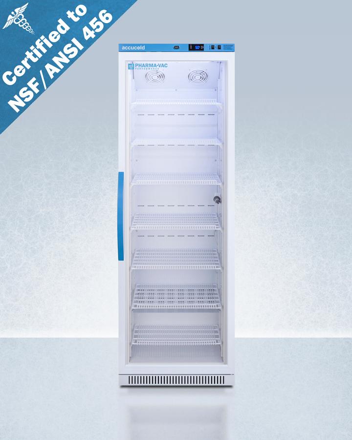 Summit ARG15PV456 15 CU.FT. Upright Vaccine Refrigerator, Certified To Nsf/ansi 456 Vaccine Storage Standard