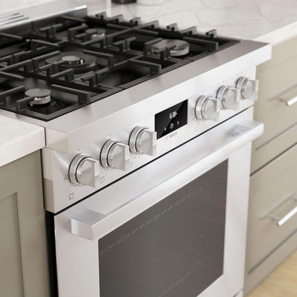 Bosch HGS8055UC 800 Series, Gas freestanding range, 30'', Stainless steel
