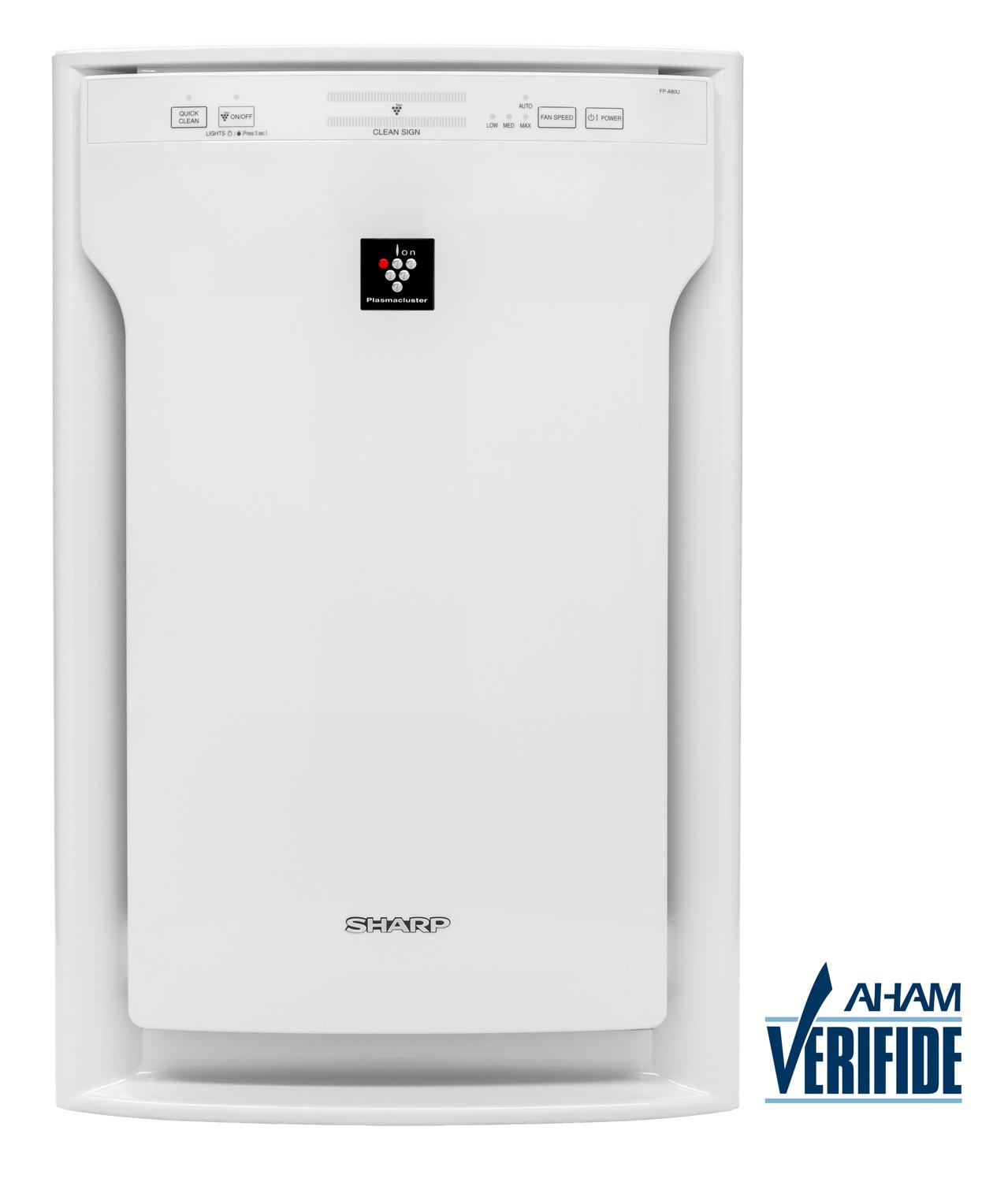FPA80UW Sharp Plasmacluster Ion Air Purifier with True HEPA for Large Rooms