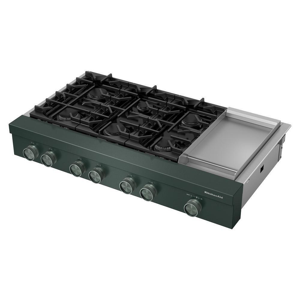 KCGK948TJP KitchenAid® 48-inch 6-Burner Gas Commercial-Style Rangetop with Griddle