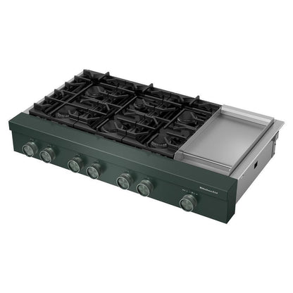 KCGK948TJP KitchenAid® 48-inch 6-Burner Gas Commercial-Style Rangetop with Griddle