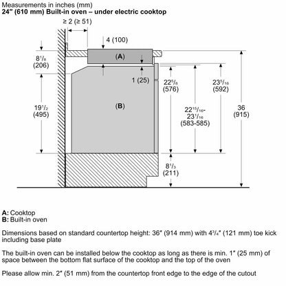 Bosch NEM5466UC 500 Series, Electric hob, 24", surface mount without frame