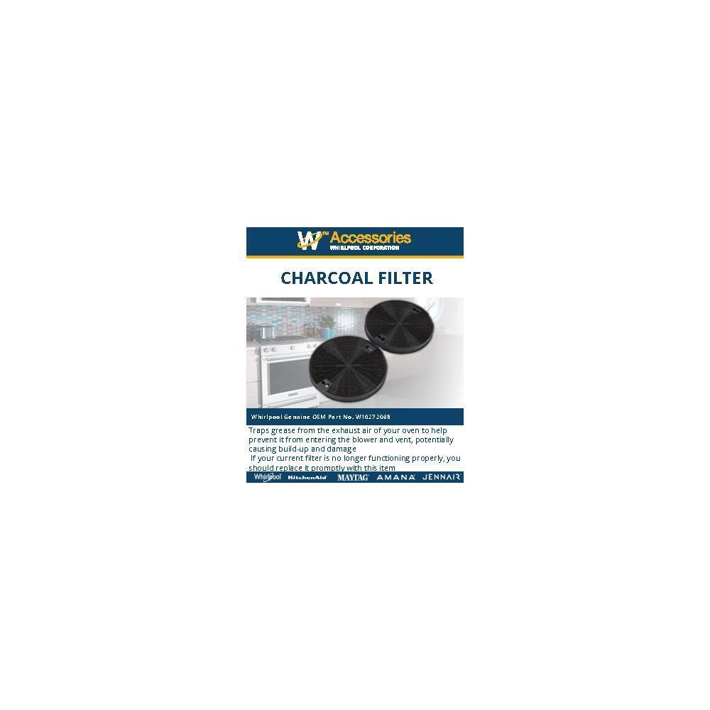 Kitchenaid W10272068 2-Pack Charcoal Range Hood Filters for Various Models - jxw0330w and uxt5536aa