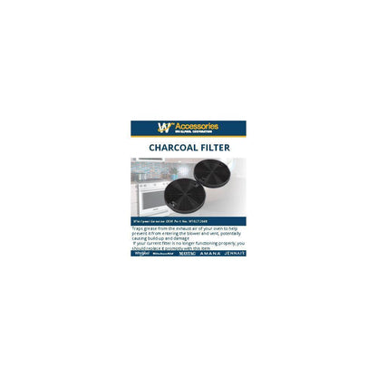 Kitchenaid W10272068 2-Pack Charcoal Range Hood Filters for Various Models - jxw0330w and uxt5536aa