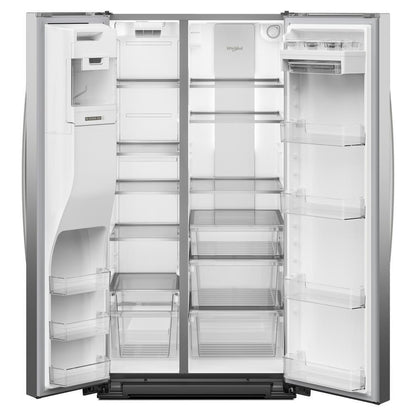 Whirlpool WRSF6536RZ 36-inch Standard Depth Side-by-Side Refrigerator with Prep & Store Bins