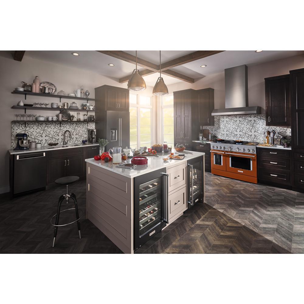 Kitchenaid KVWC958KSS 48'' 585 or 1170 CFM Motor Class Commercial-Style Wall-Mount Canopy Range Hood
