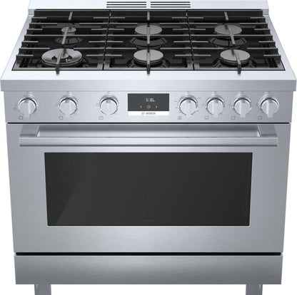 Bosch HGS8655UC 800 Series, Gas freestanding range, 36'', Stainless steel