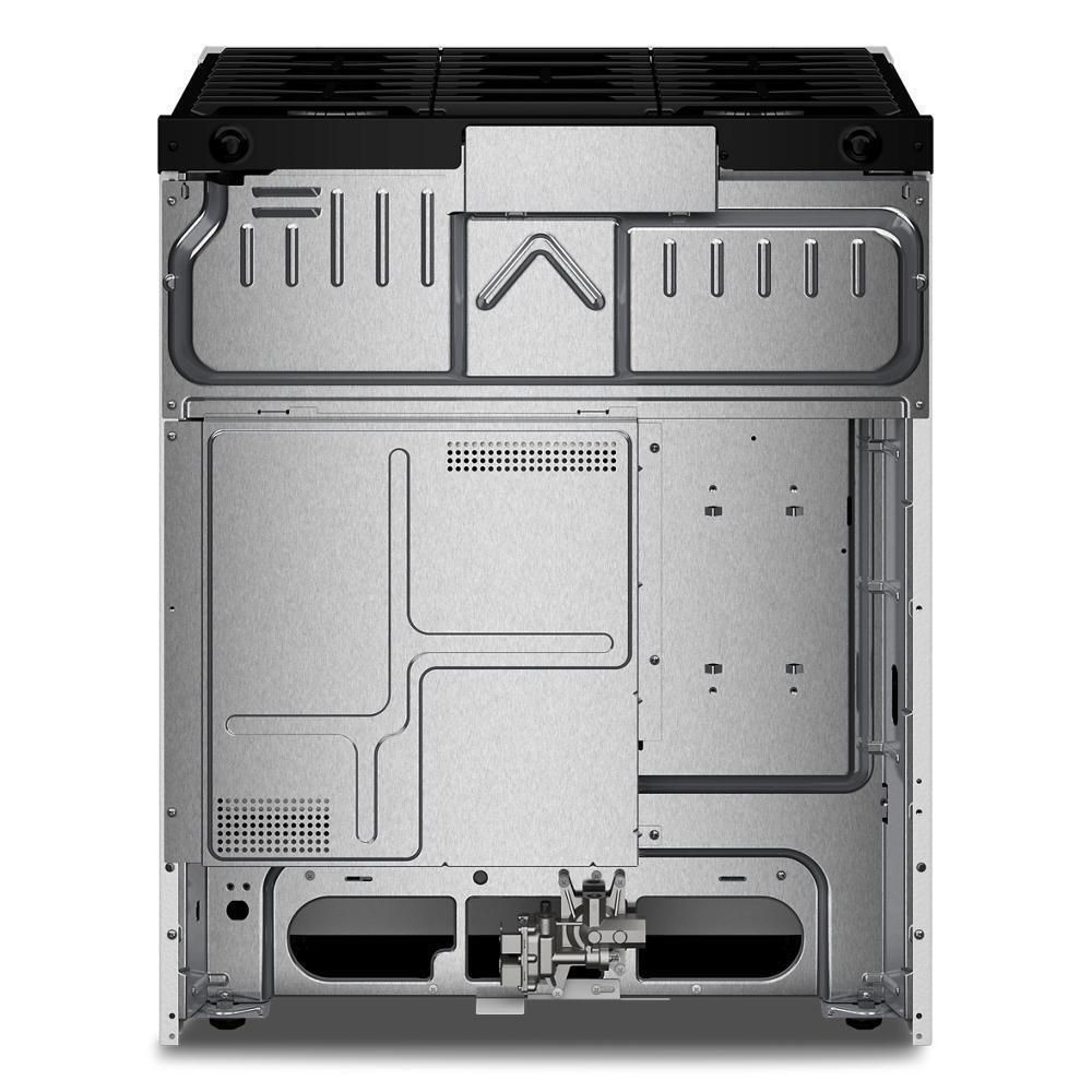 Whirlpool WSGS4530TW 30-inch Gas Smart Range with Air Cooking Technology and Steam Clean
