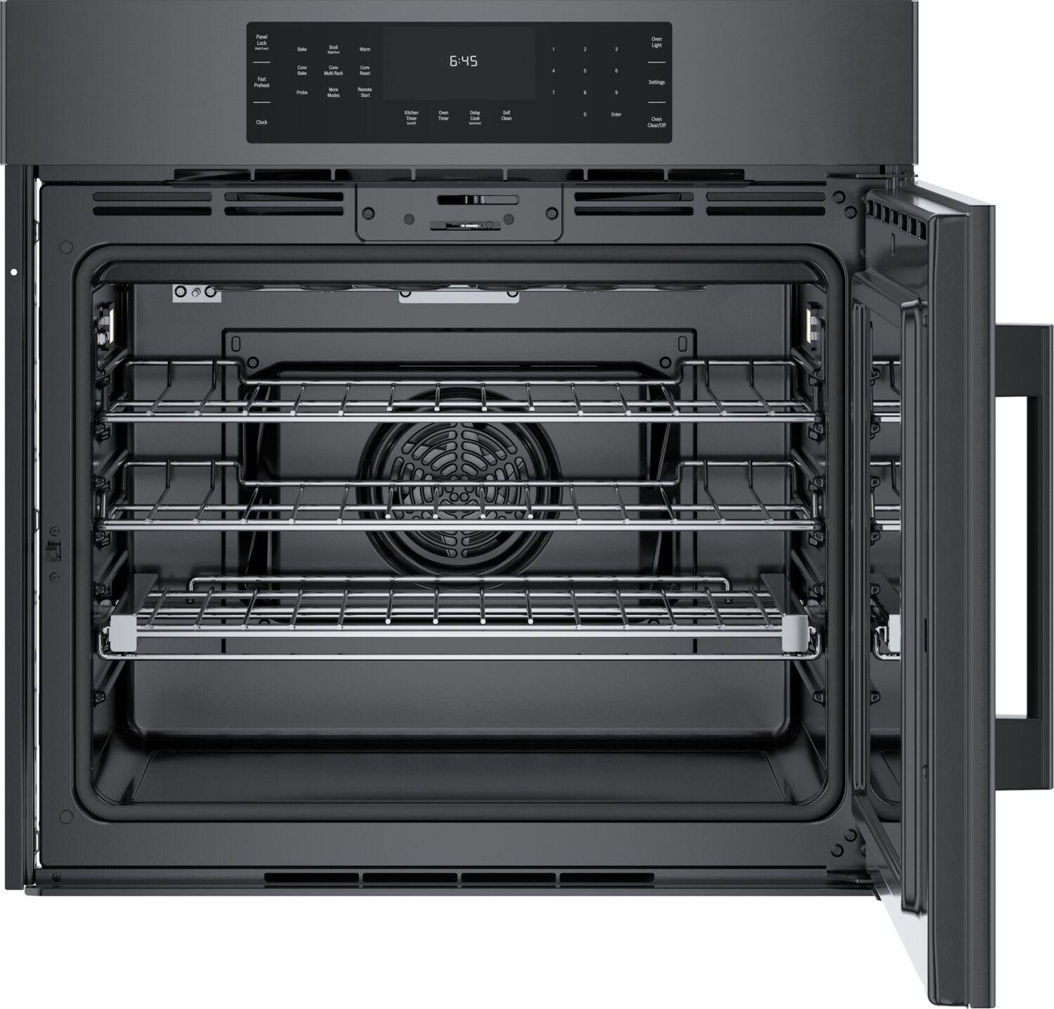 Bosch HBL8444RUC 800 Series Single Wall Oven 30" Right SideOpening Door, Black Stainless Steel