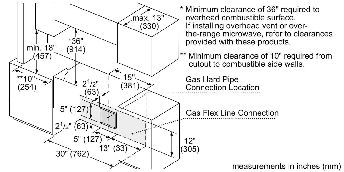 Bosch HGI8056UC 800 Series, Gas slide-in range, 30'', Stainless steel