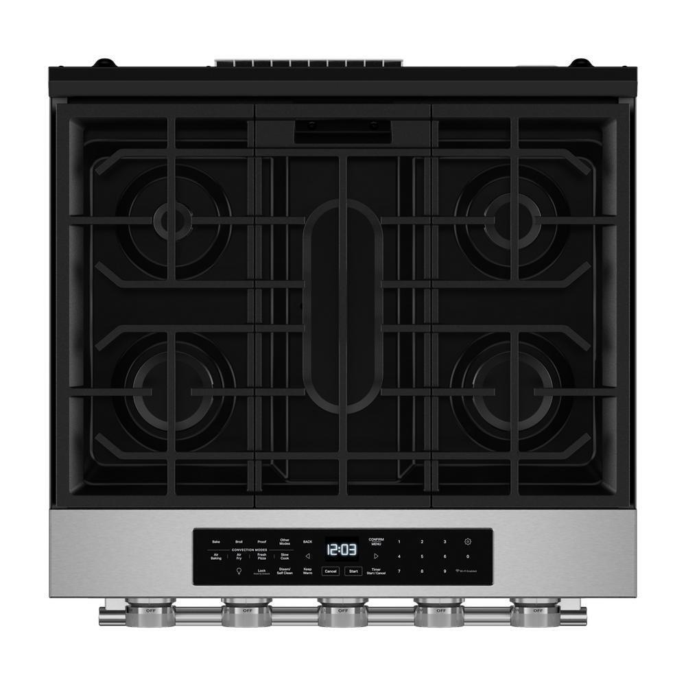 Kitchenaid KSGS330SPS 5.0 Cu. Ft. Smart Slide-in Gas Range with Convection Cooking Modes