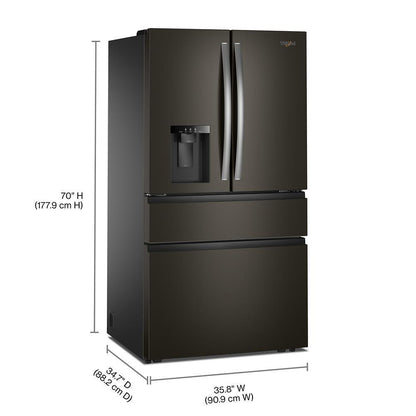 WRMF3636SV Whirlpool® 29 Cu. Ft. Family-Sized Capacity French door refrigerator with Flexible Temperature Drawer