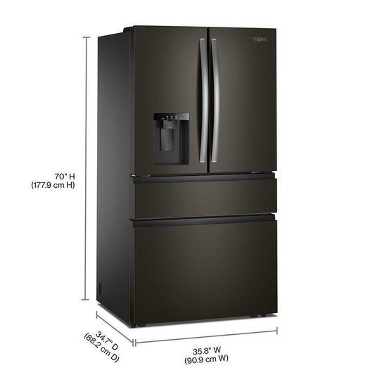 WRMF3636SV Whirlpool® 29 Cu. Ft. Family-Sized Capacity French door refrigerator with Flexible Temperature Drawer