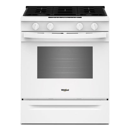 Whirlpool WSGS4530TW 30-inch Gas Smart Range with Air Cooking Technology and Steam Clean