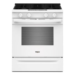 Whirlpool WSGS4530TW 30-inch Gas Smart Range with Air Cooking Technology and Steam Clean