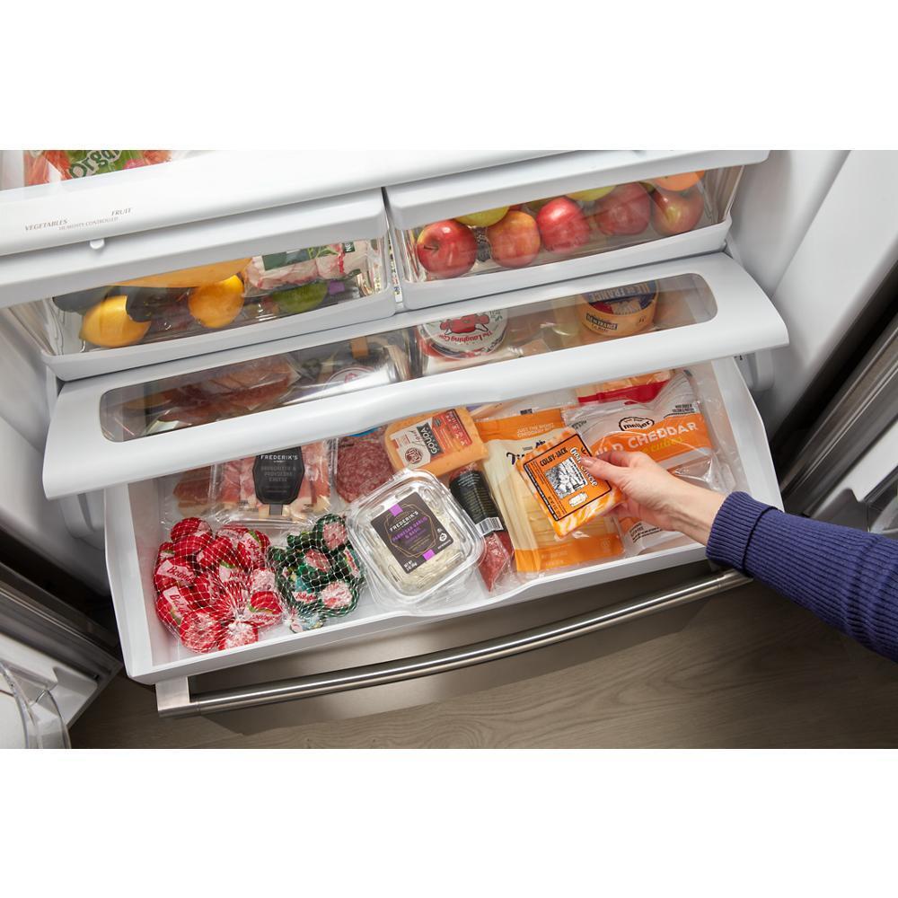 Maytag® 36 Inch Wide French Door Bottom Mount Refrigerator with Max Cool Setting - 25 Cu. Ft.