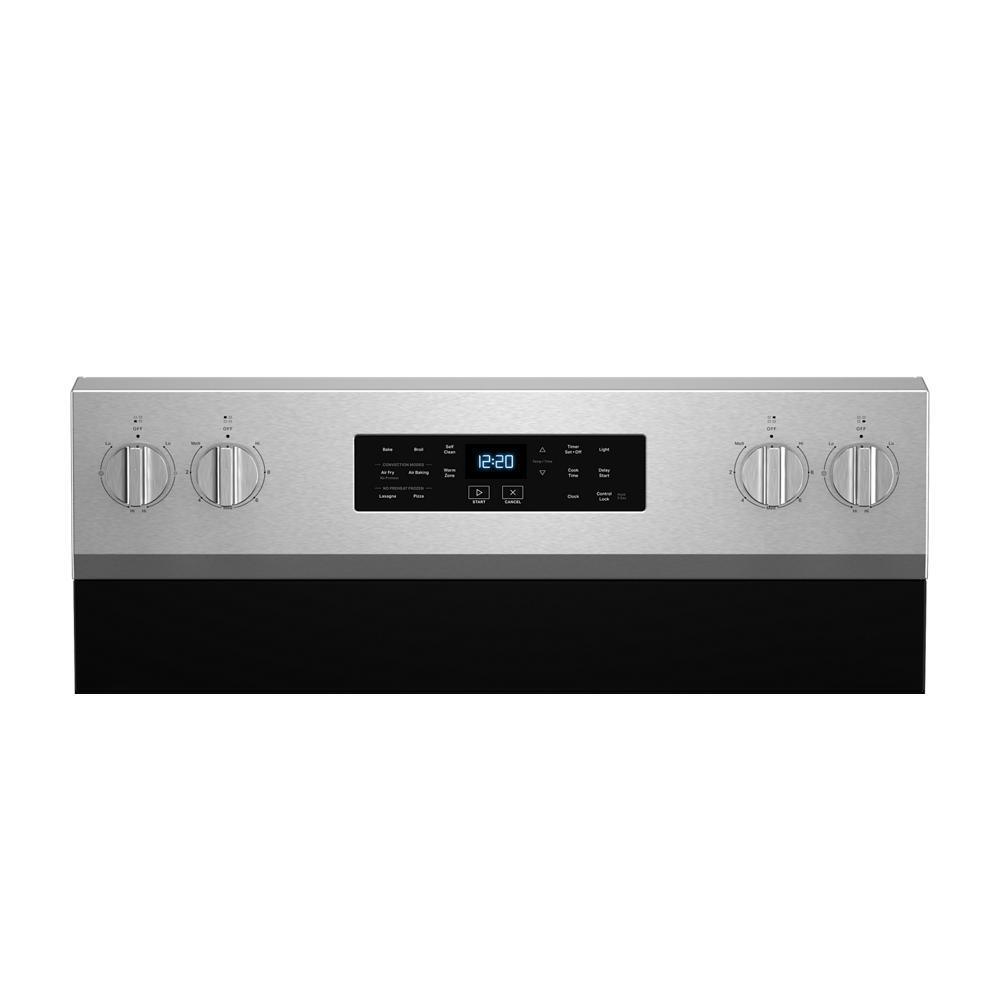 Whirlpool WFES5030RS 30-inch Energy Star Electric Range with Air Cooking Technology, No Preheat Air Fry and Air Baking and Self Clean