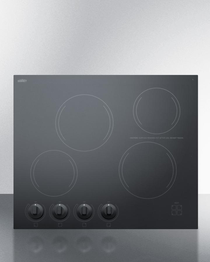 Summit CREK4B 24" Wide 230v 4-burner Radiant Cooktop