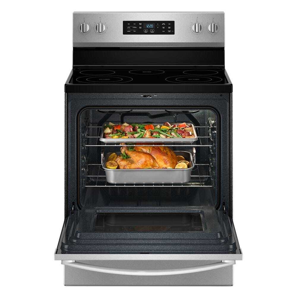 Whirlpool WFES4530SZ 30-inch Electric Range with Air Cooking Technology and Steam Clean