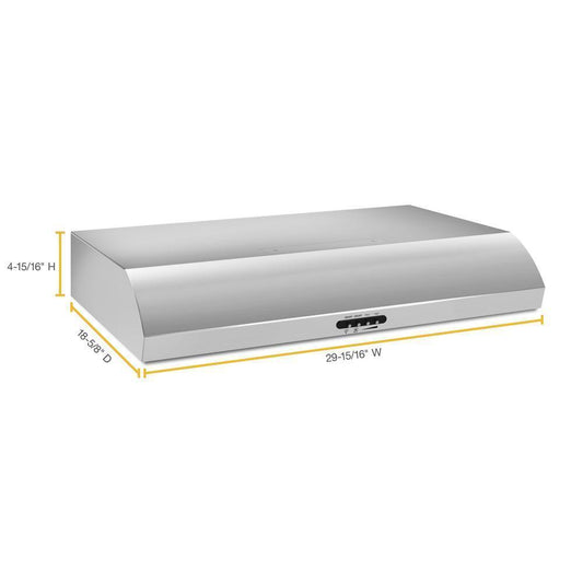 Kitchenaid UXT5230BDS 30" Range Hood with the FIT System