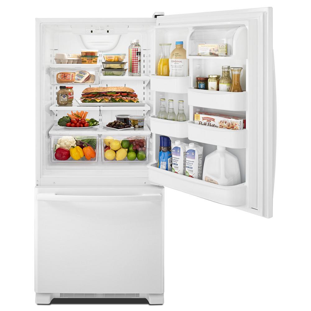 Amana ABB1924BRW 29-inch Wide Bottom-Freezer Refrigerator with EasyFreezer™ Pull-Out Drawer -- 18 cu. ft. Capacity