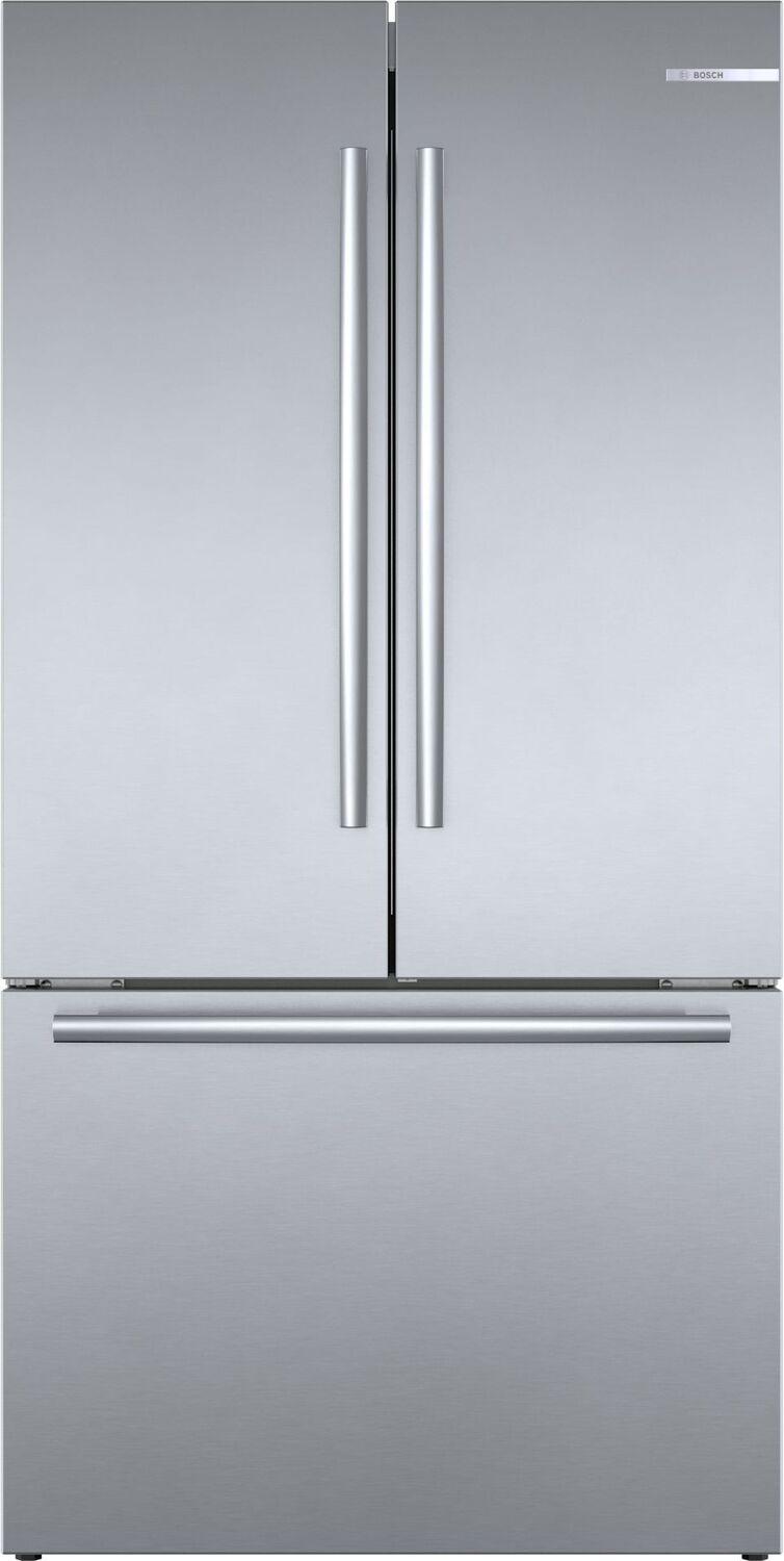 Bosch 800 Series French Door Bottom Mount Refrigerator 36" Brushed steel anti-fingerprint B36CT80SNS