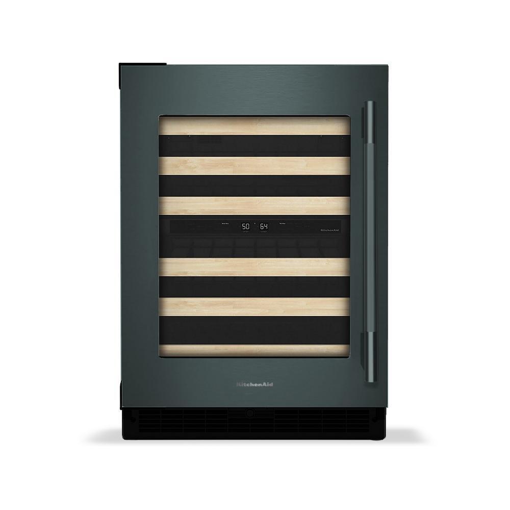 Kitchenaid KUWL524SJP 24" Undercounter Wine Cellar with Full-Extension Wood-Front Racks