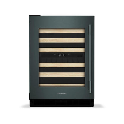 Kitchenaid KUWL524SJP 24" Undercounter Wine Cellar with Full-Extension Wood-Front Racks